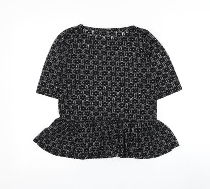 Womens UK Size 8 Missguided Black Basic Blouse