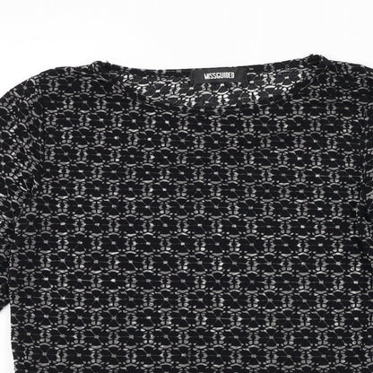Womens UK Size 8 Missguided Black Basic Blouse
