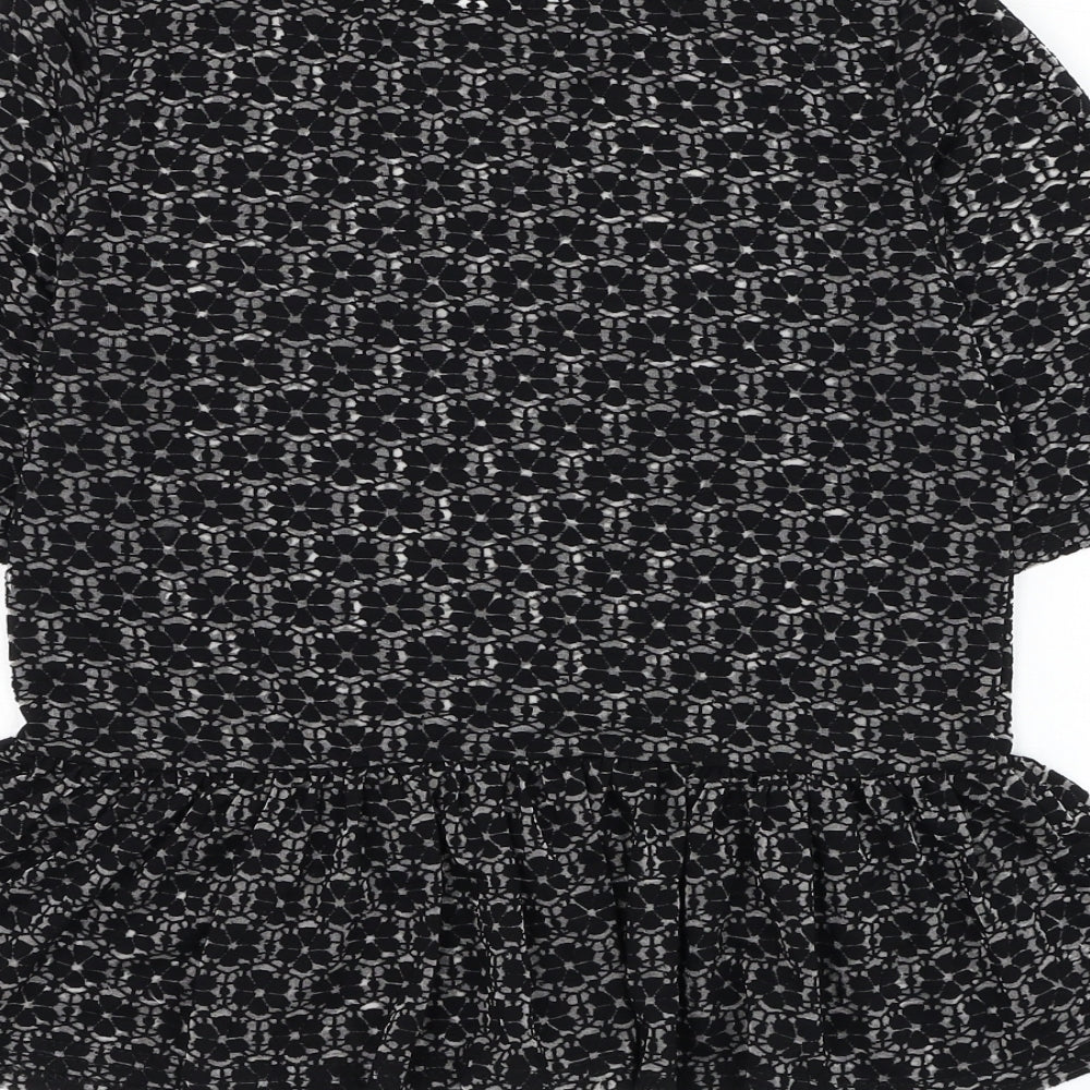 Womens UK Size 8 Missguided Black Basic Blouse