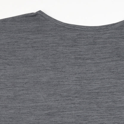 Blue Vanila Womens Grey Round Neck Polyester Pullover Jumper Size L - Asymmetrical
