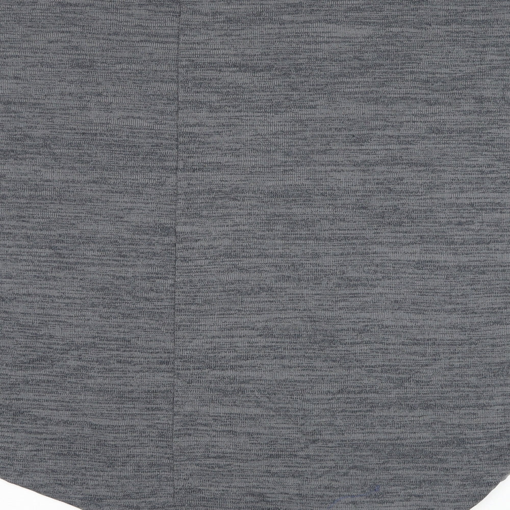 Blue Vanila Womens Grey Round Neck Polyester Pullover Jumper Size L - Asymmetrical