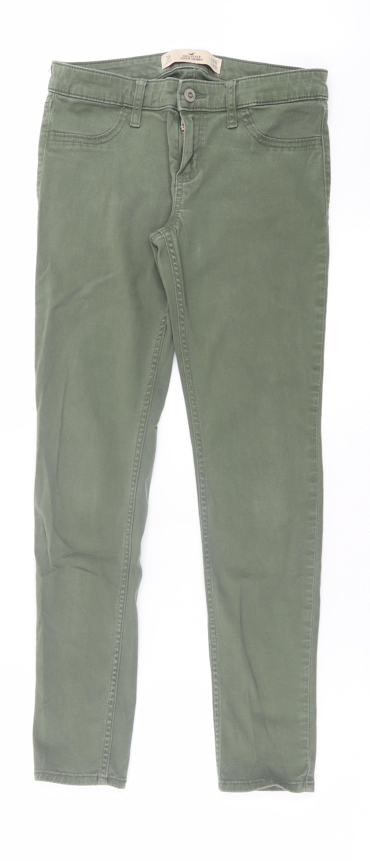 NEXT Womens Green Cotton Skinny Jeans Size 26 in L20 in Regular Button