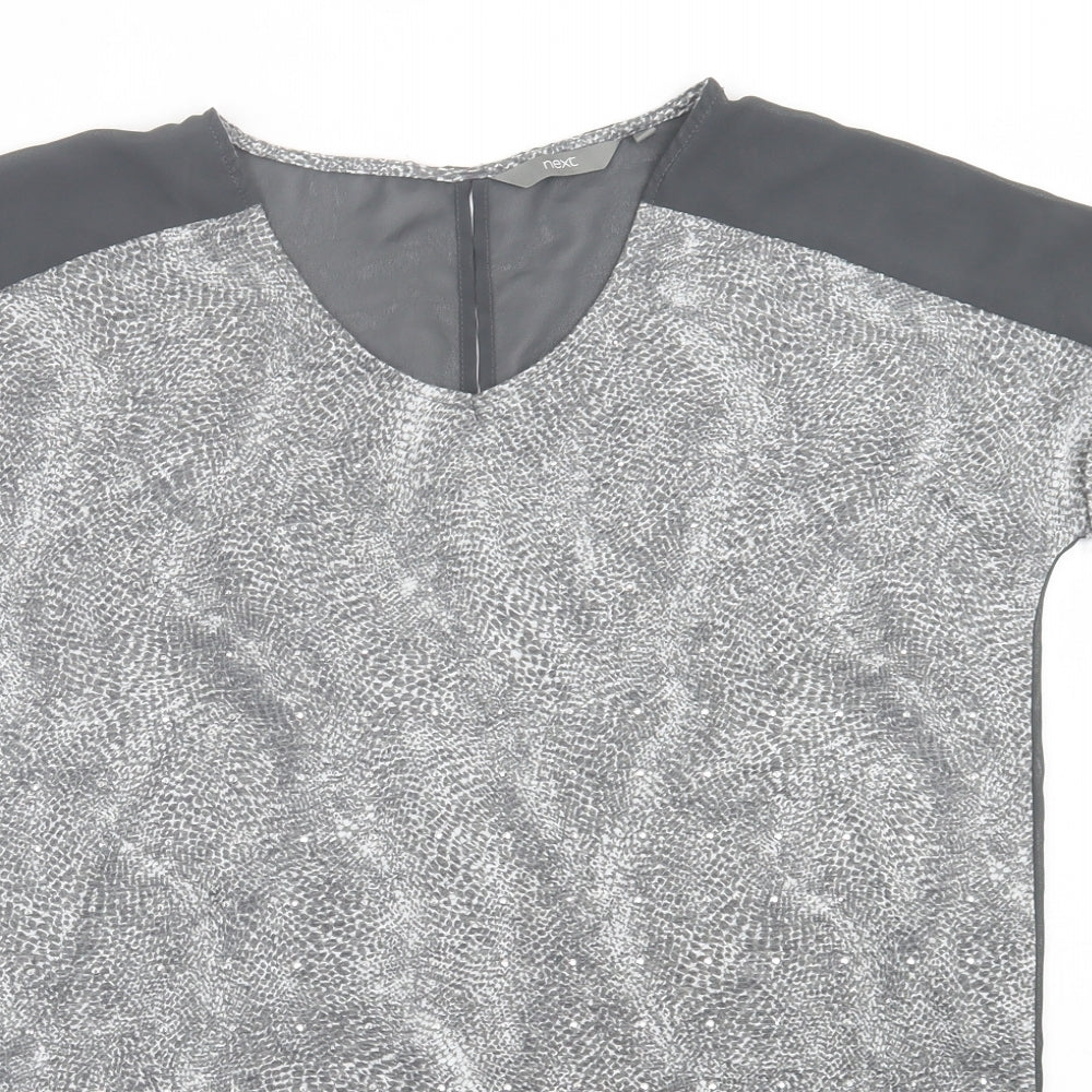 Womens UK Size 10 NEXT Grey Basic T-Shirt