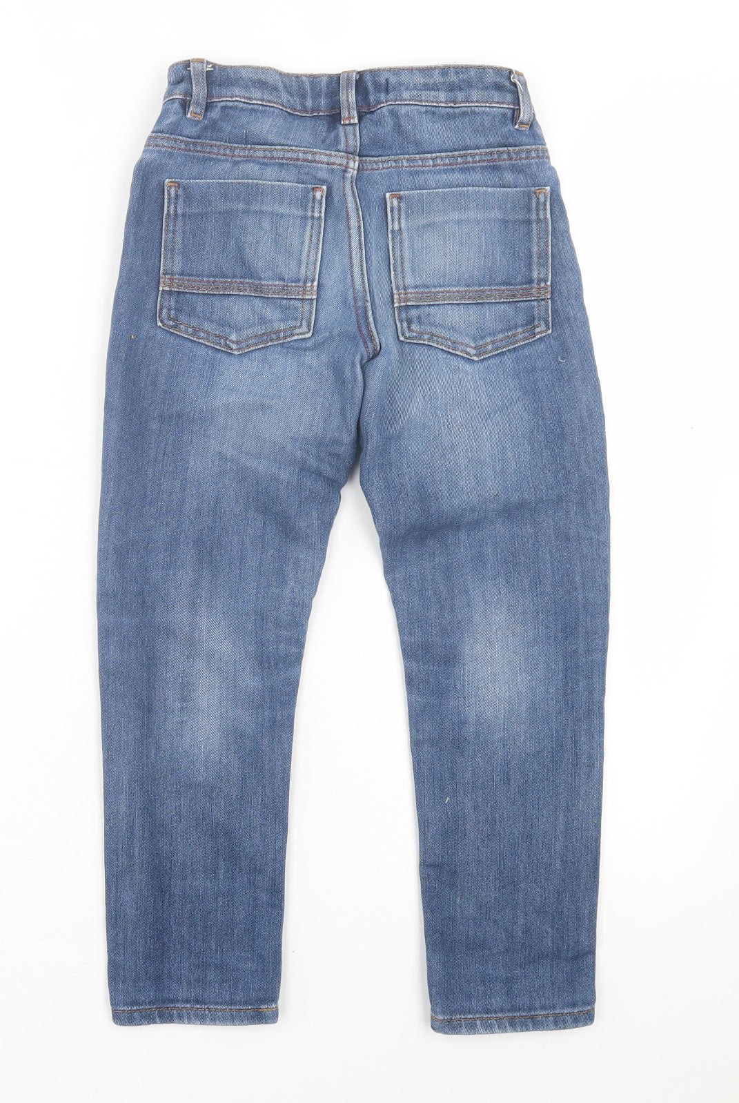 NEXT Boys Blue Cotton Straight Jeans Size 9 Months Regular Button - Distressed