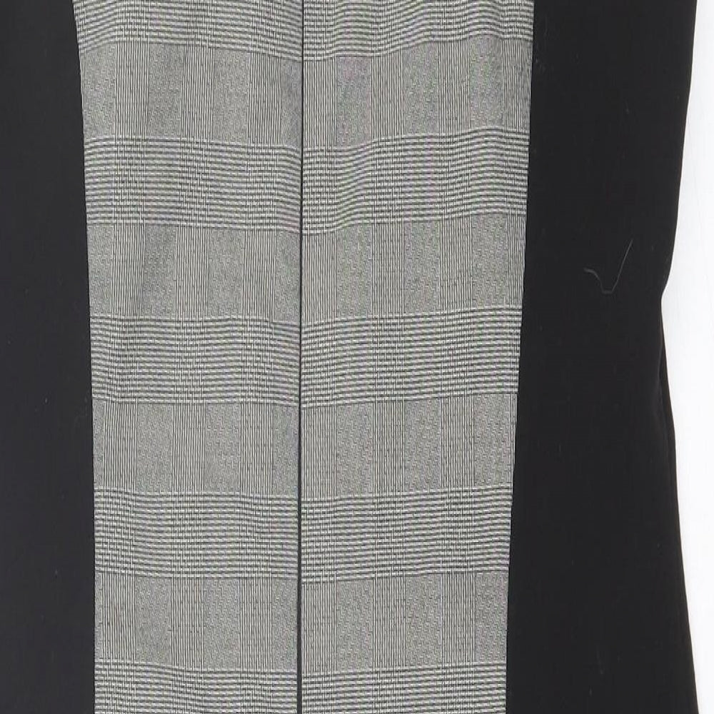 TU Womens Black Polyester Sheath Size 12 Square Neck Zip