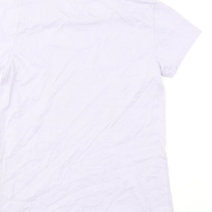 Dunnes Stores Girls Purple Cotton Basic T-Shirt Size 10-11 Years Round Neck Pullover - The Taste Of Summer