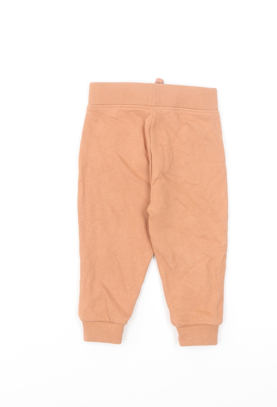 Dunnes Stores Boys Brown Cotton Jogger Trousers Size 9-12 Months Drawstring