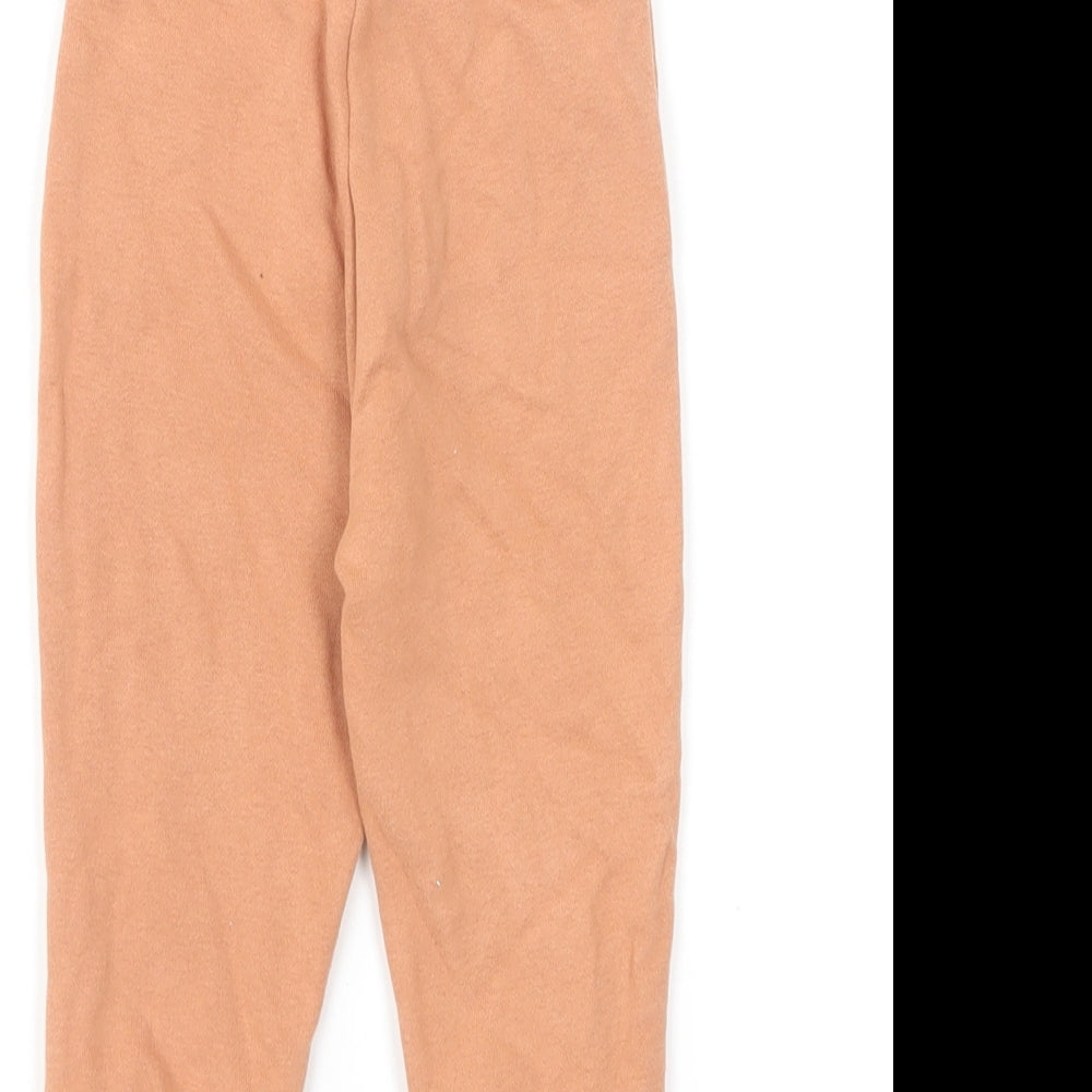 Dunnes Stores Boys Brown Cotton Jogger Trousers Size 9-12 Months Drawstring