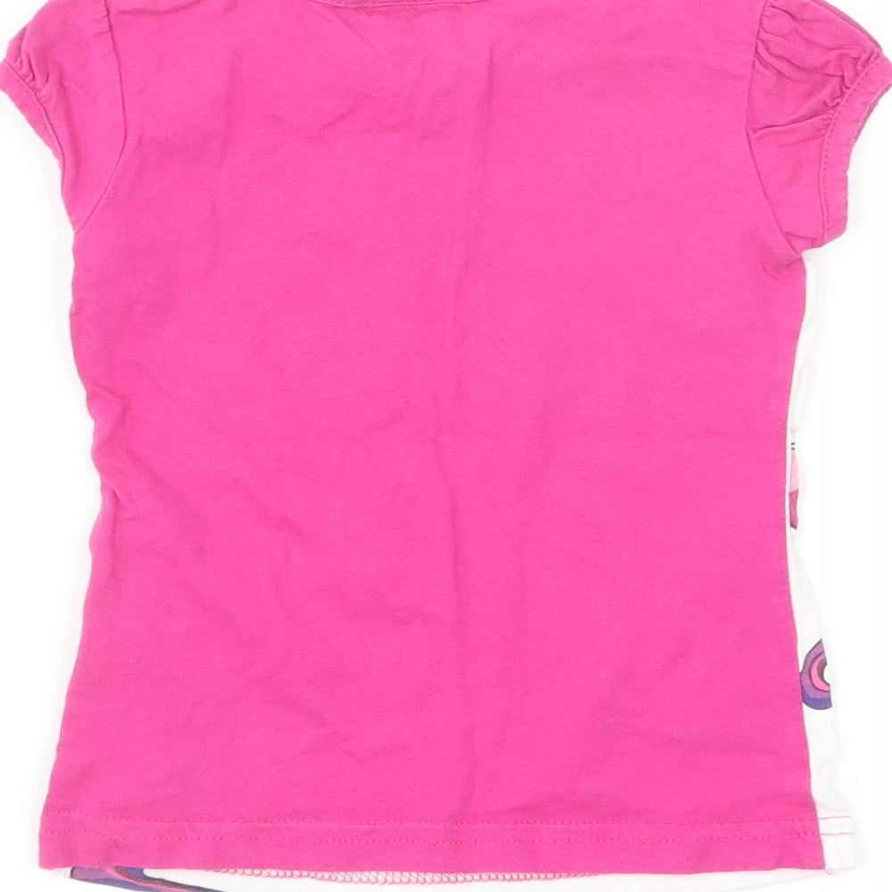 Filly Girls Pink Cotton Basic T-Shirt Size 3 Years Round Neck Pullover - Filly