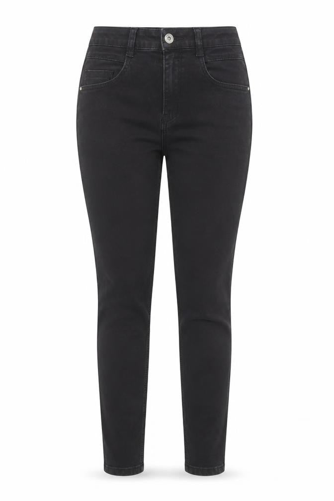 Dunnes Womens Black Cotton Skinny Jeans Size 10 L26 in Regular Button
