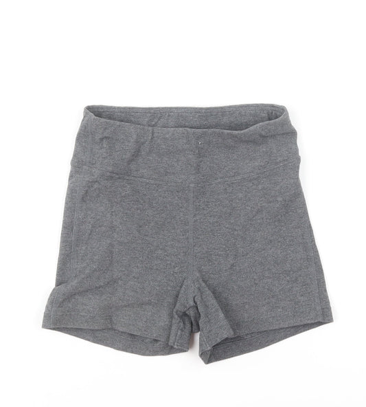 ASOS Womens Grey Cotton Compression Shorts Size 8 L5 in Regular Pull On