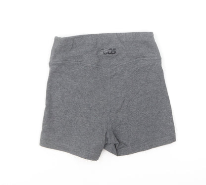 ASOS Womens Grey Cotton Compression Shorts Size 8 L5 in Regular Pull On
