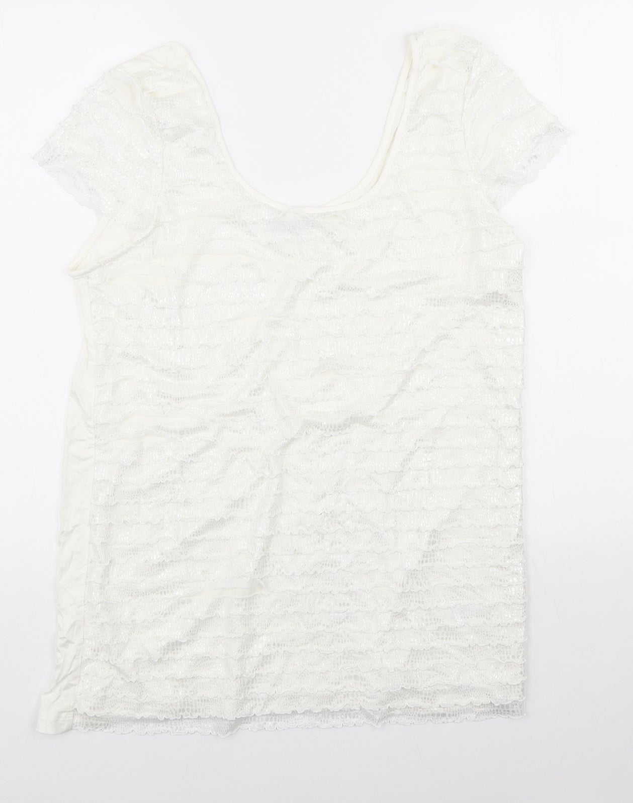 Womens UK Size 16 Moda Ivory Basic Tank