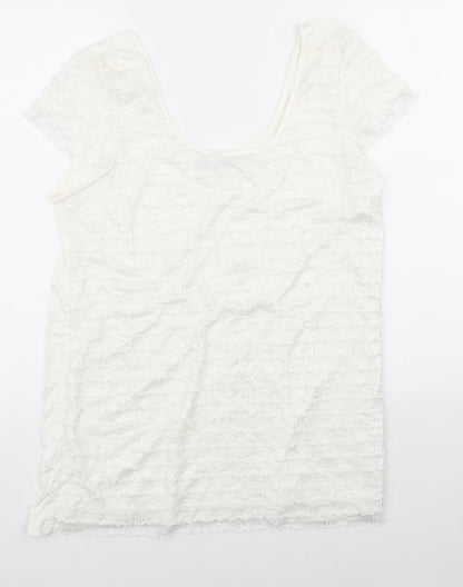 Womens UK Size 16 Moda Ivory Basic Tank