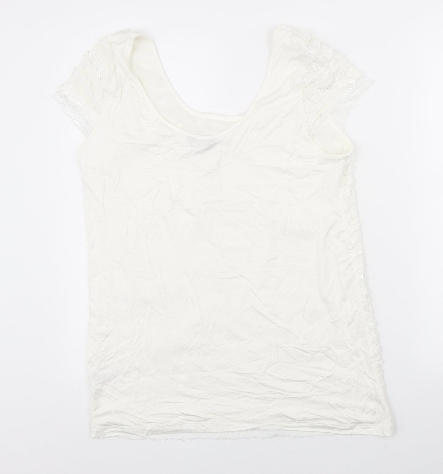 Womens UK Size 16 Moda Ivory Basic Tank