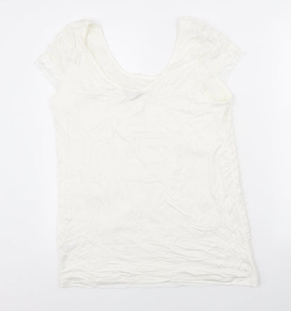 Womens UK Size 16 Moda Ivory Basic Tank