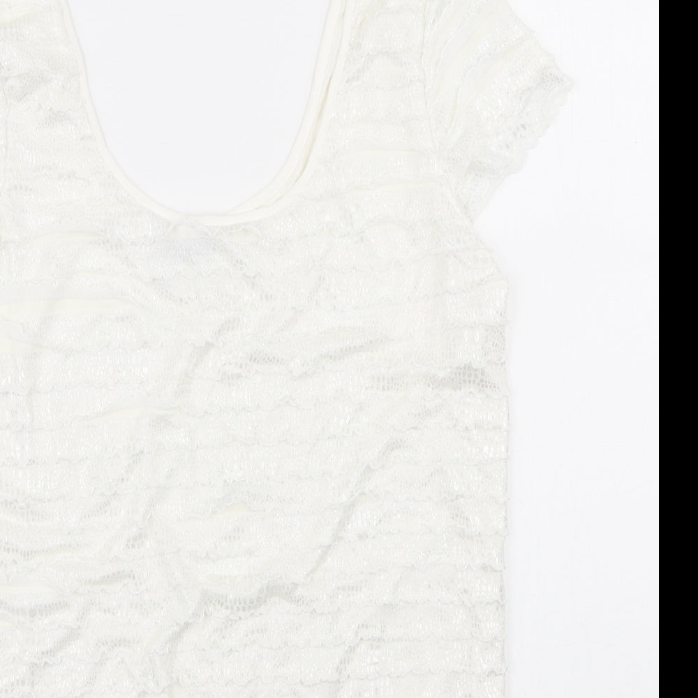 Womens UK Size 16 Moda Ivory Basic Tank