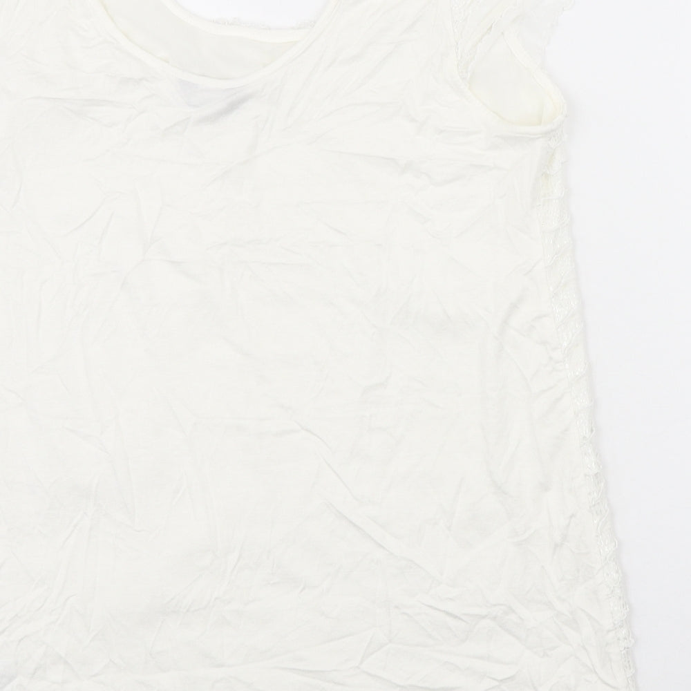 Womens UK Size 16 Moda Ivory Basic Tank