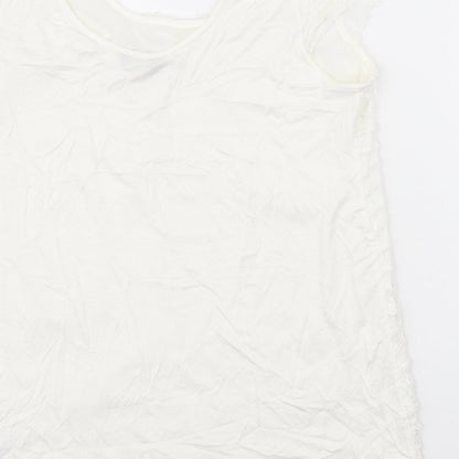 Womens UK Size 16 Moda Ivory Basic Tank