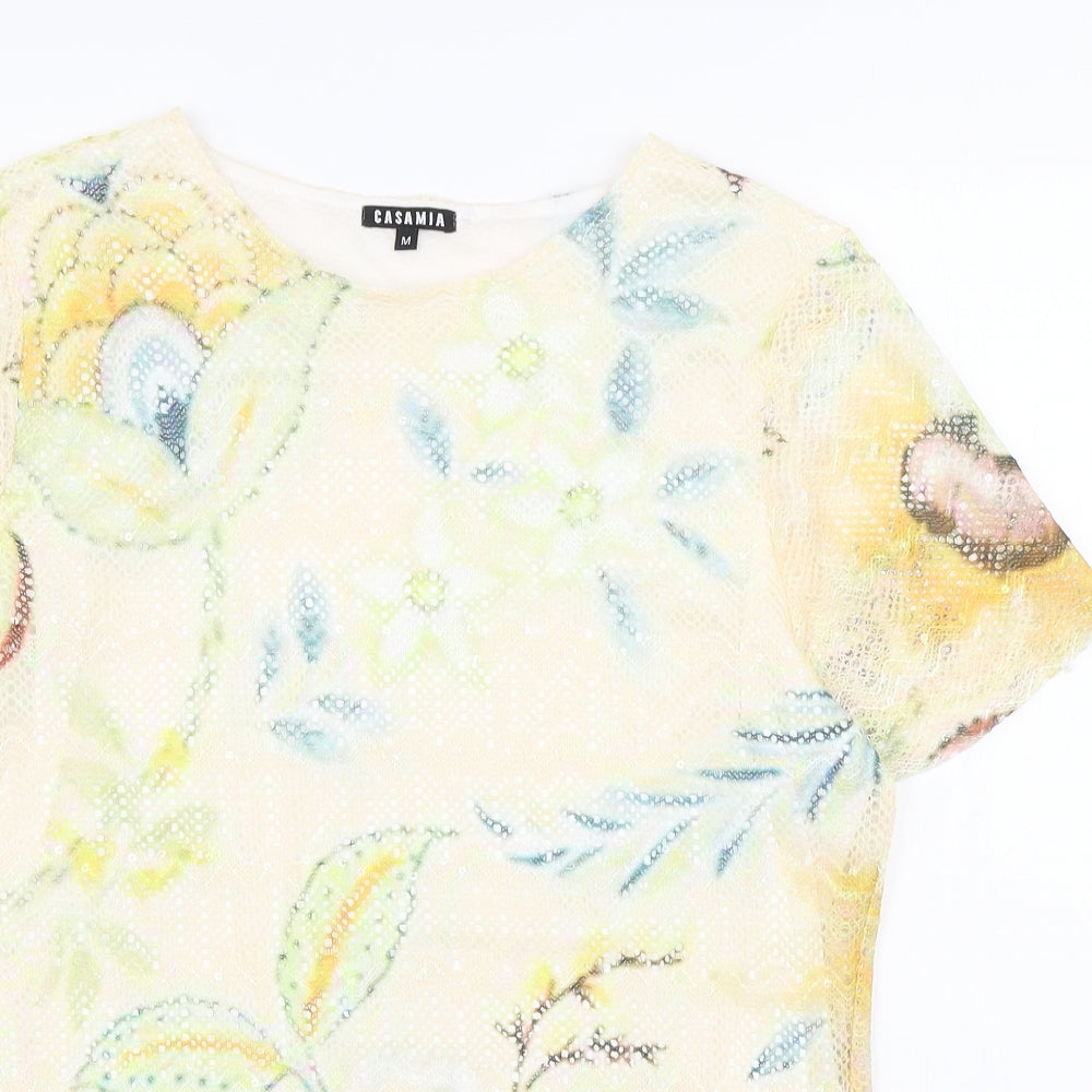 Womens UK Size M Casamia Multicoloured Basic T-Shirt