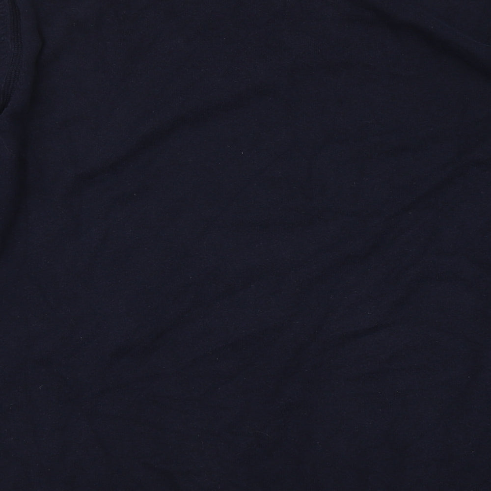 Selected Mens Blue Round Neck Cotton Pullover Jumper Size 2XL