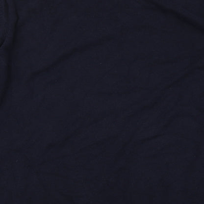 Selected Mens Blue Round Neck Cotton Pullover Jumper Size 2XL