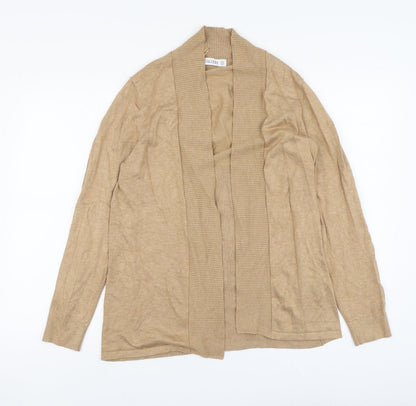 Womens UK Size M Gallery Beige Cardigan Jumper