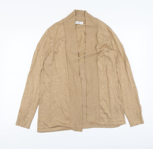 Womens UK Size M Gallery Beige Cardigan Jumper