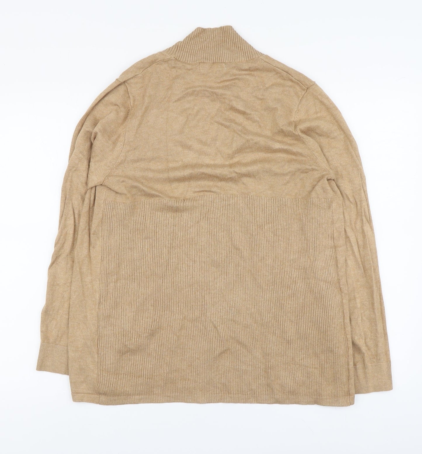 Womens UK Size M Gallery Beige Cardigan Jumper