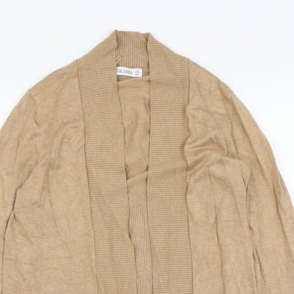 Womens UK Size M Gallery Beige Cardigan Jumper