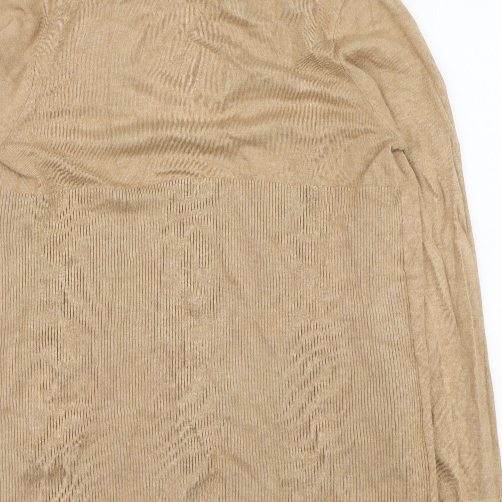 Womens UK Size M Gallery Beige Cardigan Jumper