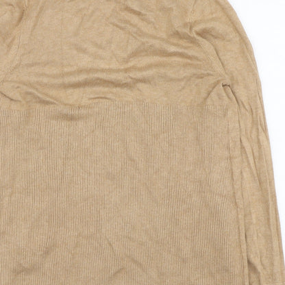 Womens UK Size M Gallery Beige Cardigan Jumper
