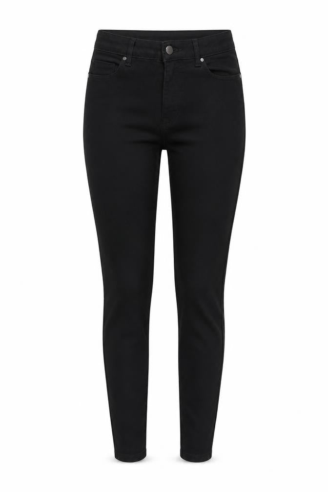 Dunnes Womens Black Cotton Skinny Jeans Size 8 L26 in Regular Button