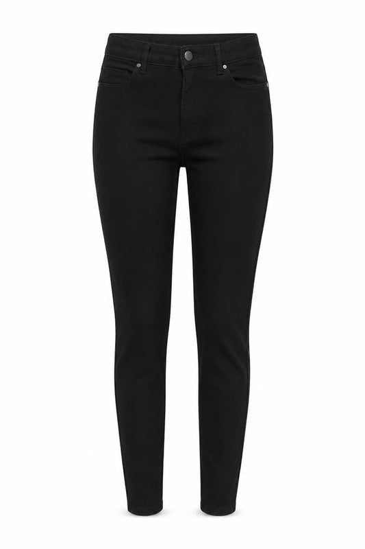 Dunnes Womens Black Cotton Skinny Jeans Size 8 L26 in Regular Button