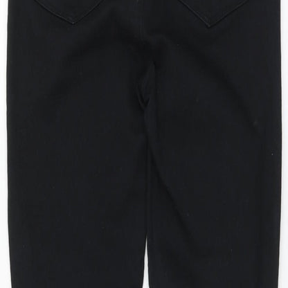 Dunnes Stores Womens Black Cotton Skinny Jeans Size 8 L26 in Regular Button