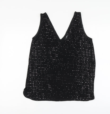 Womens UK Size S Wallis Black Basic Tank