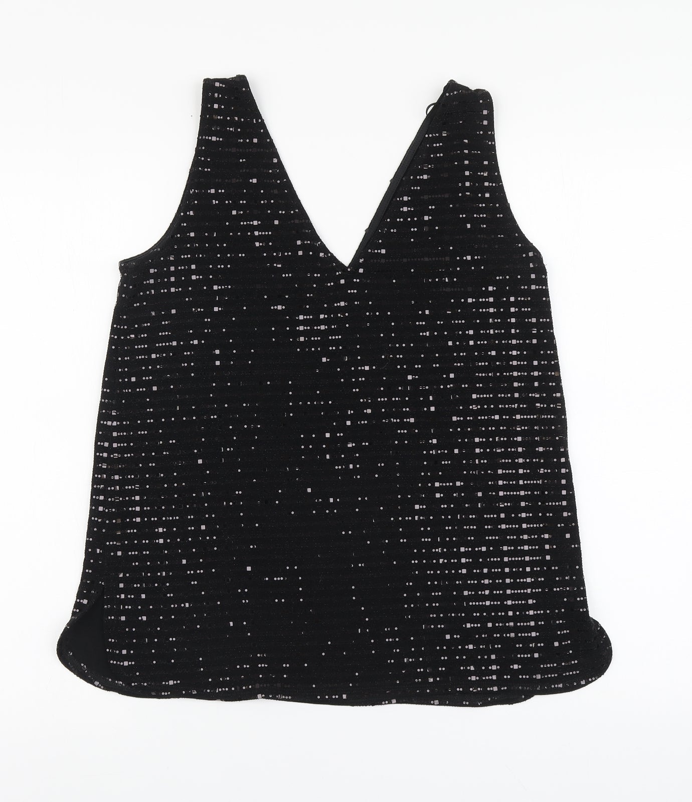 Womens UK Size S Wallis Black Basic Tank