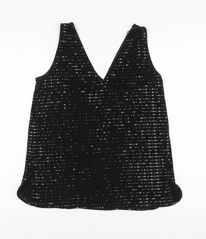 Womens UK Size S Wallis Black Basic Tank