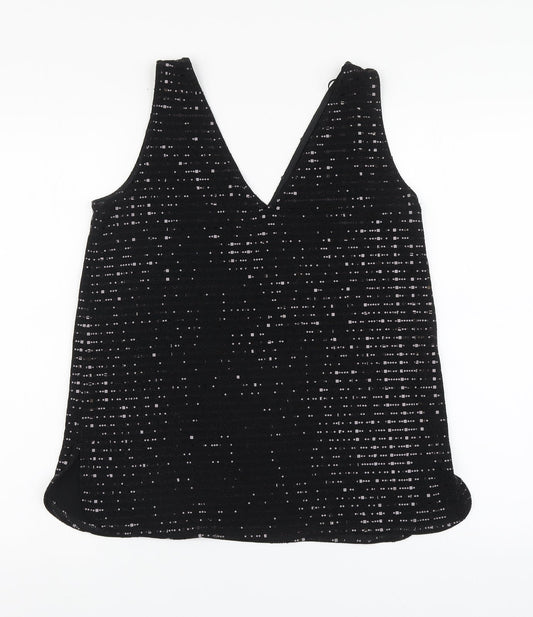 Womens UK Size S Wallis Black Basic Tank
