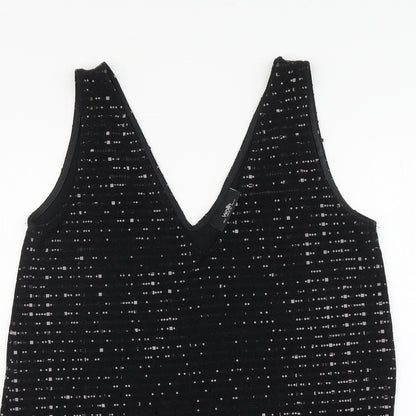 Womens UK Size S Wallis Black Basic Tank