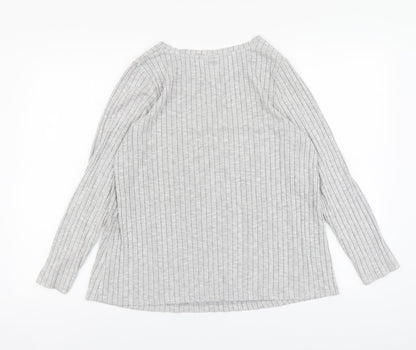 Womens UK Size 12 ASOS Grey Basic Blouse