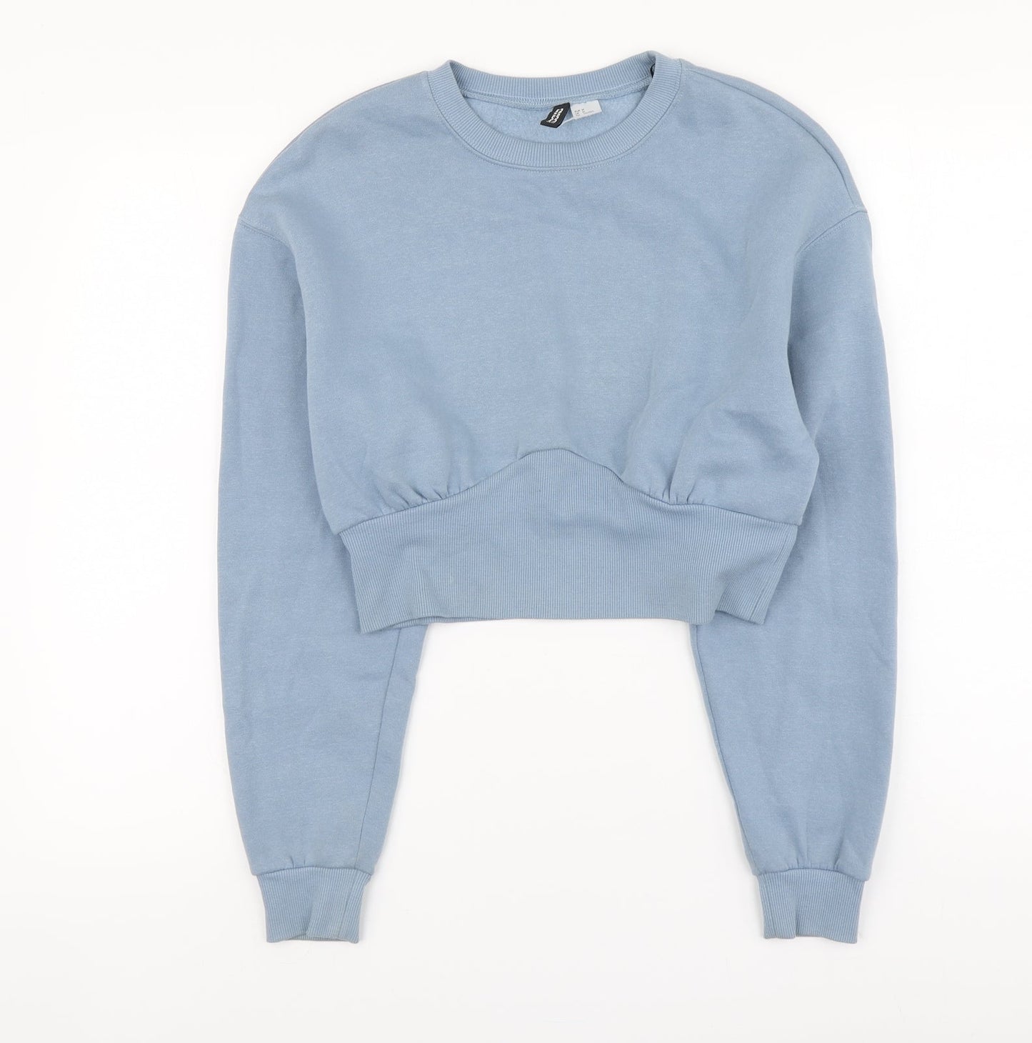 H&M Womens Blue Cotton Pullover Hoodie Size M Pullover