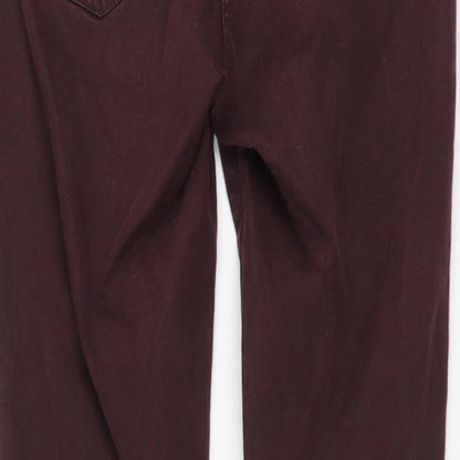 NEXT Womens Purple Cotton Skinny Jeans Size 12 L29 in Regular Button