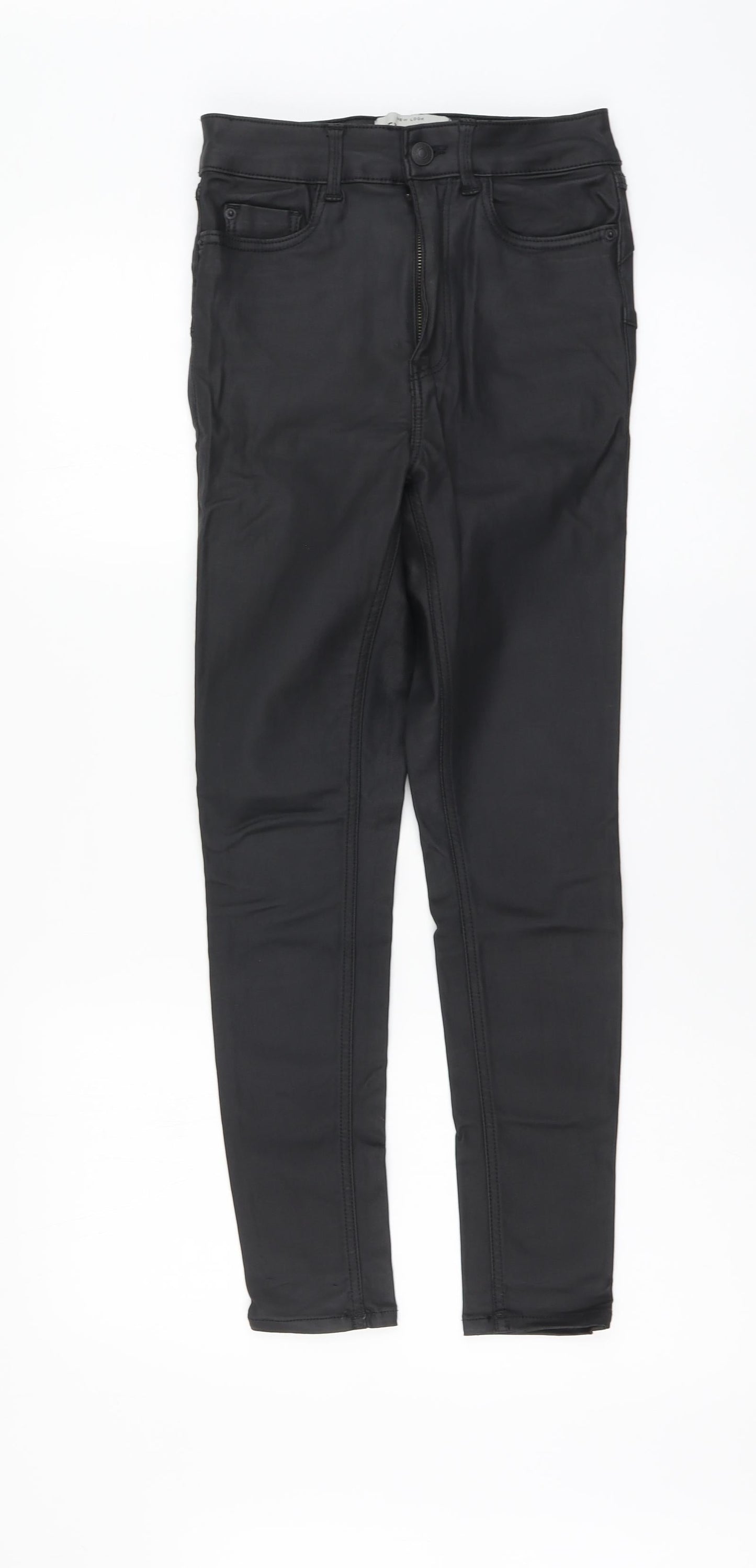 New Look Womens Black Viscose Harem Trousers Size 8 L26 in Regular Button