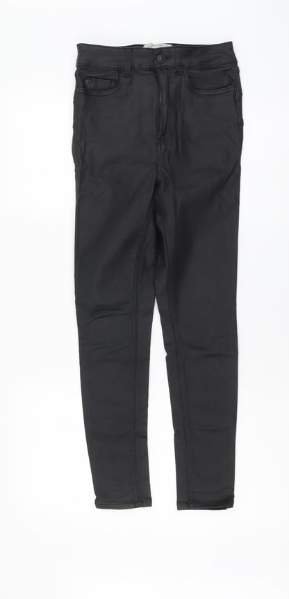 New Look Womens Black Viscose Harem Trousers Size 8 L26 in Regular Button