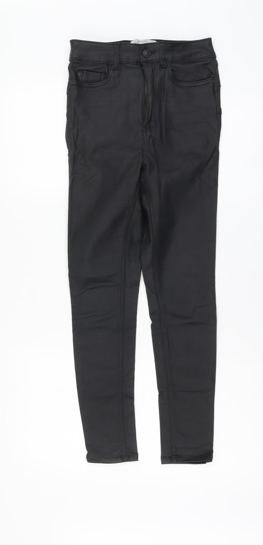 New Look Womens Black Viscose Harem Trousers Size 8 L26 in Regular Button