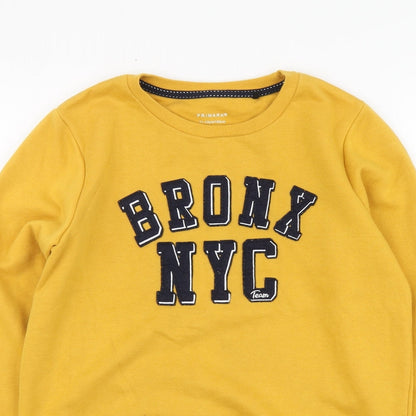 Primark Girls Yellow Cotton Pullover Hoodie Size 11-12 Years Pullover - Bronx NYC