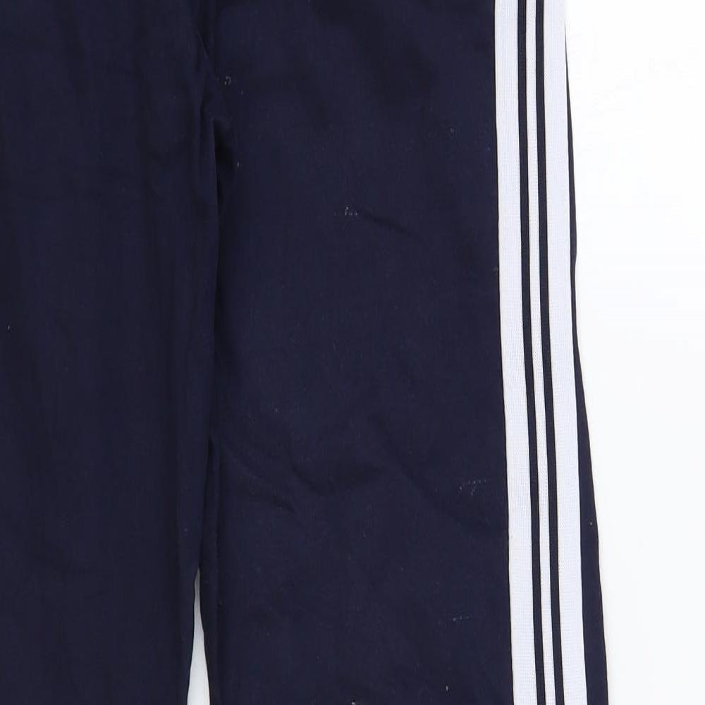 Dutch Harbor Womens Blue Cotton Jogger Trousers Size M L30 in Regular Drawstring - Side Stripe