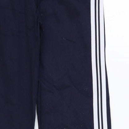 Dutch Harbor Womens Blue Cotton Jogger Trousers Size M L30 in Regular Drawstring - Side Stripe