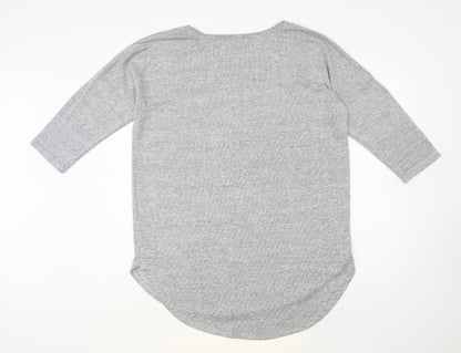 Womens UK Size L Papaya Grey Tunic Jumper